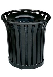 AMERICANA Outdoor Waste Container with Lid 36 Gal #RBMT32PLNOI