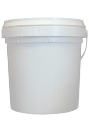 Chaudière de plastique ronde 4L, avec couvercle blanc #FO009LBS000