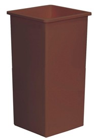 Poubelle 32 gal carrée, Brune #WH0032BR000