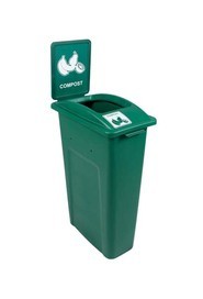 Contenant pour compost Waste Watcher, couvercle ouvert #BU101040000