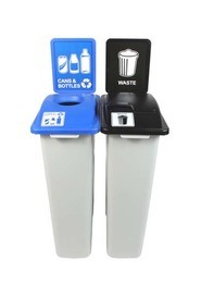 Duo Containers for Cans and Bottle-Waste Waste Watcher, Lift Lid #BU100967000