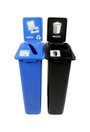 Duo Containers for Paper-Waste Waste Watcher, Open Lid #BU101054000