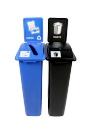 Duo Containers for Paper-Waste Waste Watcher, Blue-Black #BU101056000