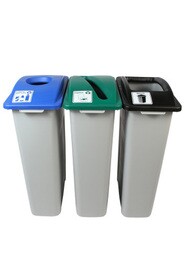 WASTE WATCHER Poubelles pour déchets, canettes et compost 69 gal #BU100976000