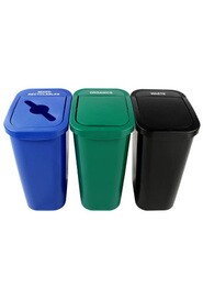 Trio contenants pour recyclage-organiques-déchets Billi Box #BU100885000