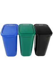 BILLI BOX 3-Stream Recycling Bins 30 Gal #BU100888000