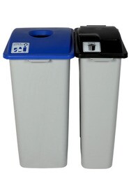 WASTE WATCHER Cans and Bottles Recycling Station 55 Gal #BU101317000