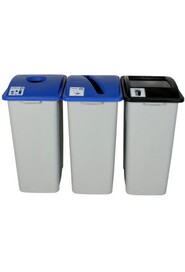 WASTE WATCHER XL Waste, Cans and Papers Recycling Station 96 Gal #BU101342000