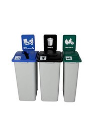 Trio Containers Mixed Recycling, Organic and Waste Waste Watcher XL #BU101345000