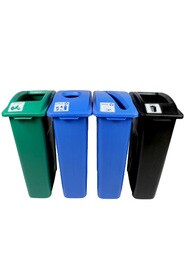 WASTE WATCHER Recycling Station 4-Stream 92 Gal #BU101075000