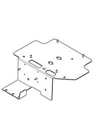 Charger plate c/w clinch studs painted silver #NA906644000