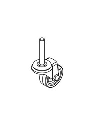 50mm diameter grey tpr tyred swivel castor c/w m10 x 60 swaged stem. 2 #NA907759000