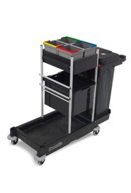 Chariot de concierge avec bac et sac de ménage SERVO-Matic SM 1706 #NA911061000