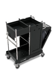 Chariot de concierge avec étagères et sac de ménage PRO-Matic PM11 #NA909297000
