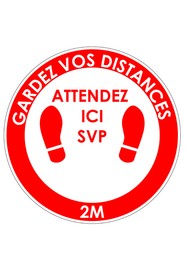 Floor Stickers GARDEZ VOS DISTANCES #CV0COLLANT2