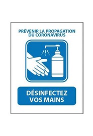 Pancarte "Désinfectez vos mains" pour station de distribution #DP007900969