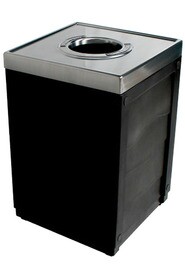 EVOLVE Single Black Indoor Recycling Container, 50 gal #BU101236000