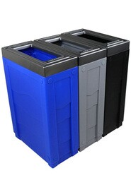 Triple Indoor Containers EVOLVE, Blue Grey Black, 69 gal #BU101287000