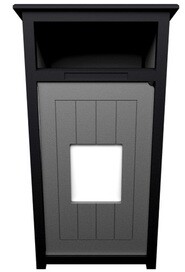 AURA Outdoor Waste Container with Panel 32 Gal #BU104673000