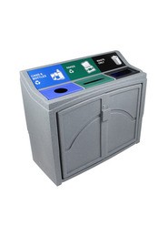 Triple Container PAVILION, Waste Cans Bottles Papers 66 gal #BU101448000
