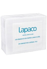 Lapaco Nu-Linen White Napkins, 12 x 250 Sheets #EM510002000