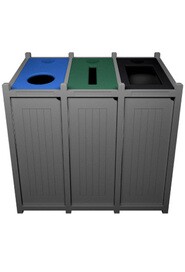 VENTURE Customizable 3-Stream Recycling Containers 69 Gal #BU104683000