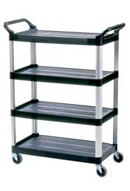 Chariot de service à 4 tablettes Rubbermaid 4096 #RB004096NOI