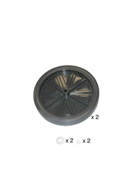 Ensemble de roues 12" pour les poubelles 9W71 Rubbermaid #PR9W71L2BLA