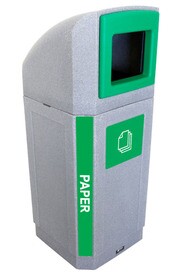 OCTO Poubelle extérieure pour le recyclage du papier 32 gal #BU104442000