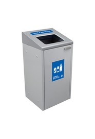 Poubelle simple de recyclage grise IKONA, 24 gal #BU104430000