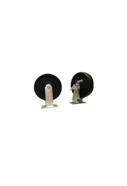 Roulettes 8" polyoléfines pivotantes rigides avec verrouillage  4465L1 #PR4465L1000