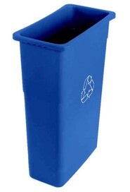 Slim Blue Recycling Container, 23 gal #GL009513BLE