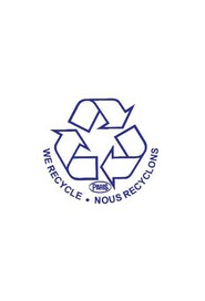 Enseigne "We recycle" - "Nous recyclons" 5" Rond #WH000001000