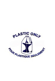 Étiquette "Plastic Only" "Pour plastique seulement" #WH000003000