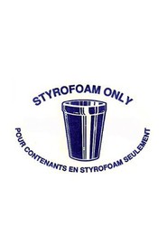 Étiquette "Styrofoam only" "Pour contenants en styrofoam seulement" #WH000060000