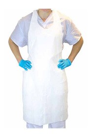 White Disposable Polyethylene Apron #GL007790000