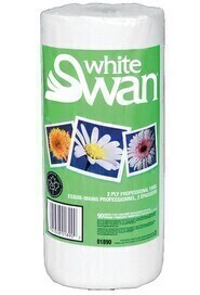 01890 White Swan, Essuie-tout en rouleau blanc, 24 x 90 feuilles #EM290021100