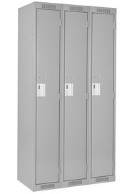Bank of 3 Steel Clean-Line™ Lockers, Assembled #TQ0FJ153000
