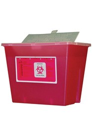 Wall-Mounted Red Medical Container for Sharps #WH007352000