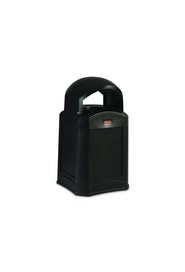 Poubelle de façade à magasin avec couvercle dôme Landmark Series #RB009W03NOI