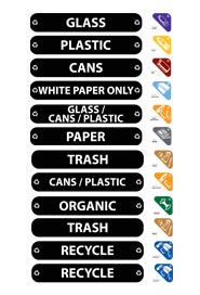Étiquettes de recyclage applicables sur les poubelles de recyclage #RB179297500