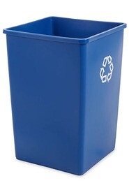 Poubelle recyclage carré Untouchable 3958-73, 35 gal #RB395873BLE