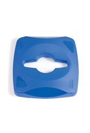 Couvercle bleu pour poubelle de recyclage Untouchable #RB178837400