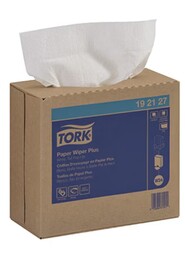 Tork Plus 192127 White Paper Cloths in Pop-Up Box #SC192127000