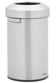 REFINE Poubelle ronde en acier inoxydable avec couvercle #RB214758300