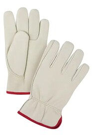 Gants de conducteur, Paume en Cuir fleur de vache, Molleton #TQSFV195000