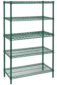 Wire Shelving, 5 Tiers, 60 lb #TQ0RN109000