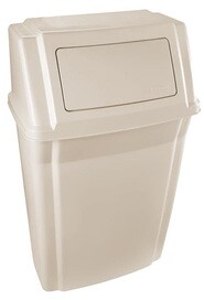 7822 Poubelle murale en plastique beige 15 gal #RB007822BEI