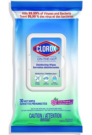On The Go Disinfectant Wipes #CL055794000