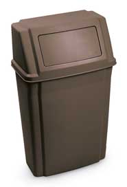 7822 Poubelle murale en plastique beige 15 gal #RB007822BRU